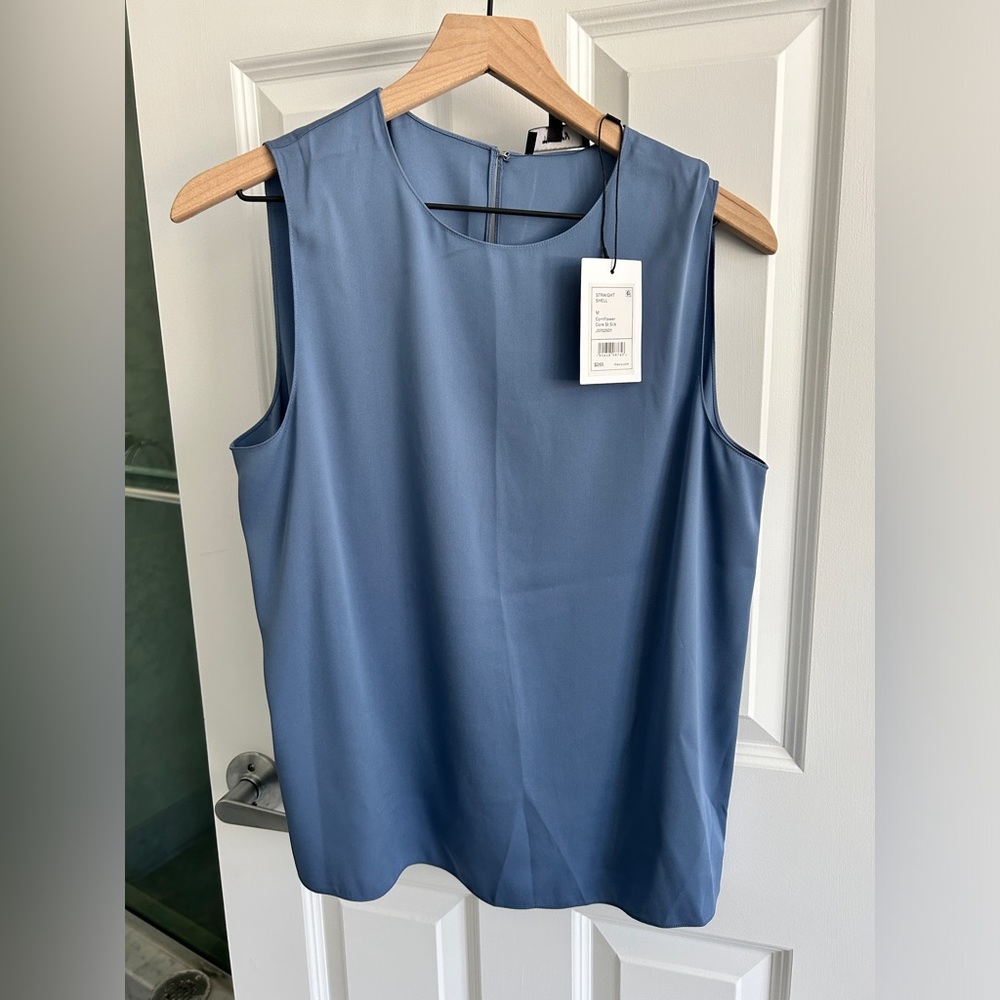 Theory Silk Straight Shell M (Cornflower)